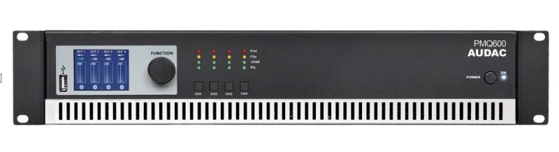 Audac PMQ600 4x600W 8ohm/100V DSP Amplifier
